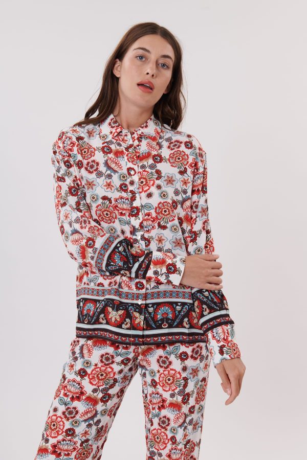Chemise imprimée manches longues RIVESALTES