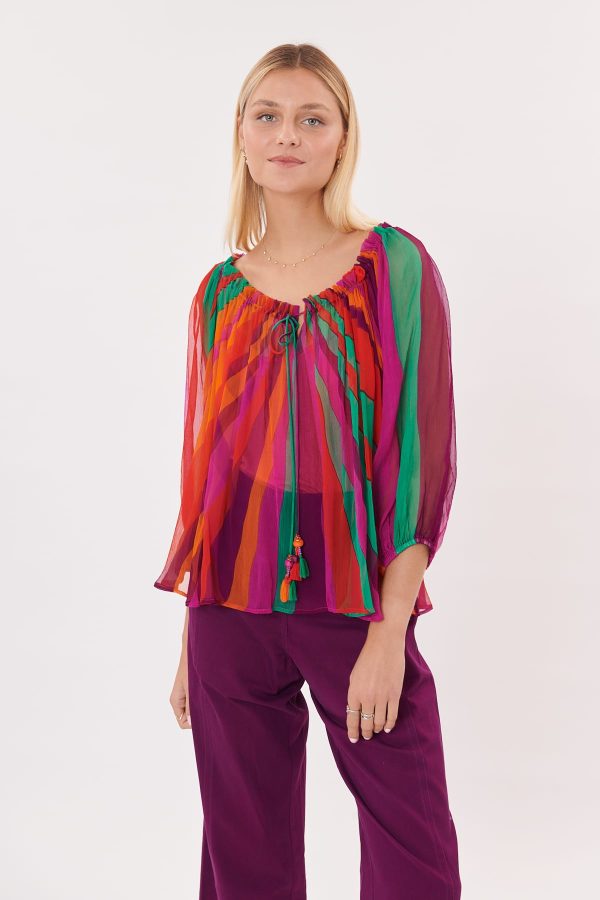 Blouse manches 3/4 imprimée ROUERGUE - Image 5