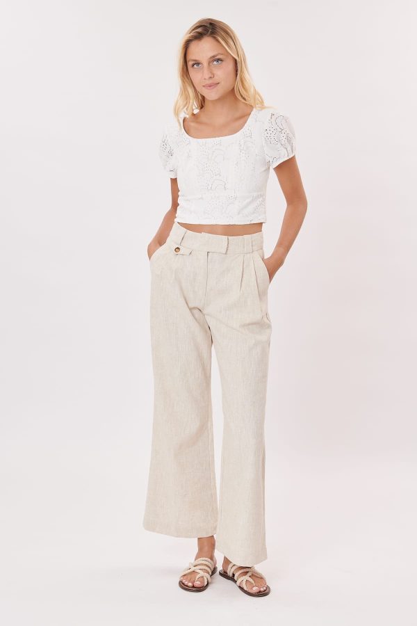 Top court manches courtes en broderie anglaise OCCASION - Image 2