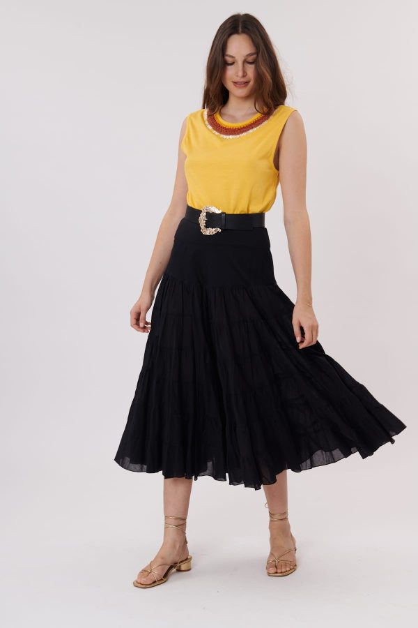 Tee-shirt uni en jersey avec broderies KEMINA - Image 7