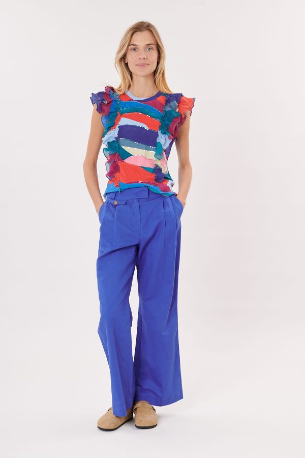 Tee-shirt imprimé sans manches à volants KINSLEY - Image 7