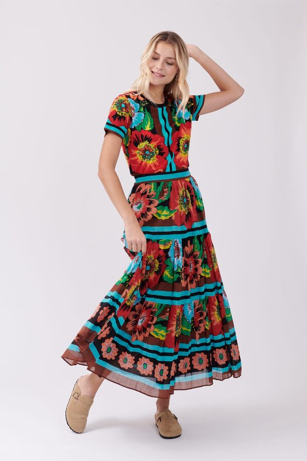 Jupe maxi imprimé floral VERONIQUE - Image 5