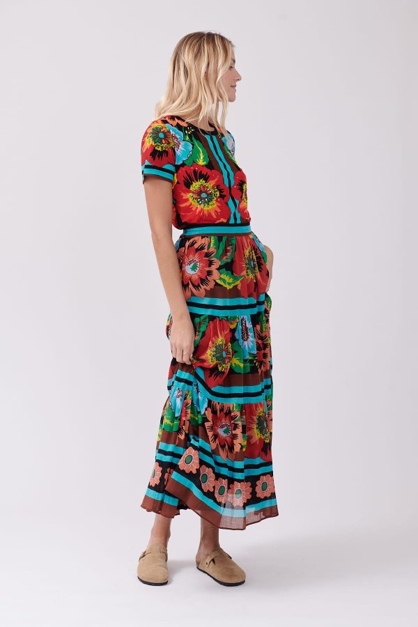 Jupe maxi imprimé floral VERONIQUE - Image 7