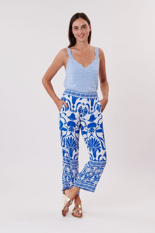 Pantalon ample imprimé taille élastique PAIGE - Image 2