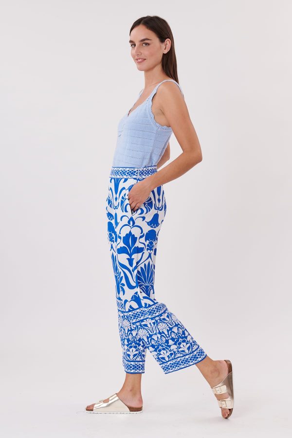 Pantalon ample imprimé taille élastique PAIGE - Image 4