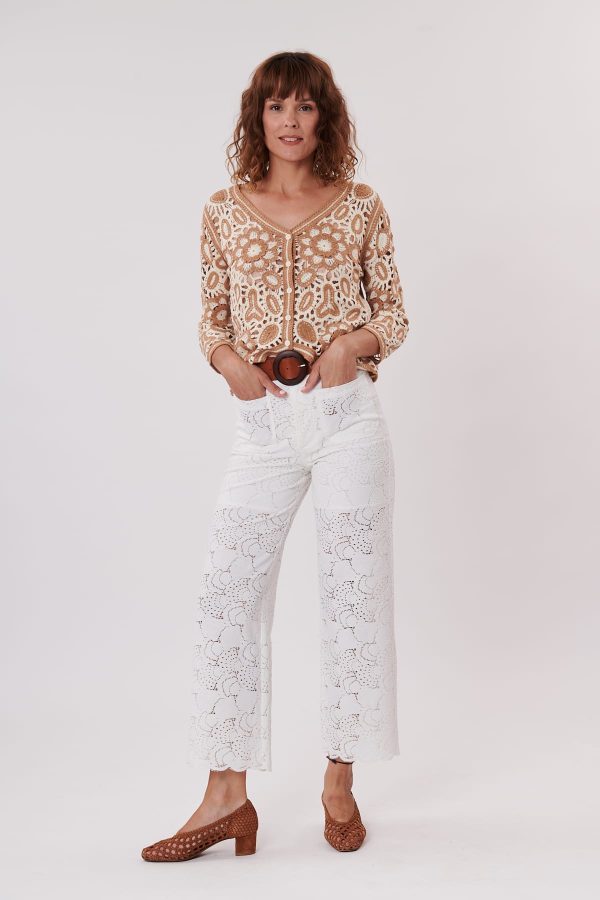 Pantalon droit en broderie anglaise PAISLEY - Image 2