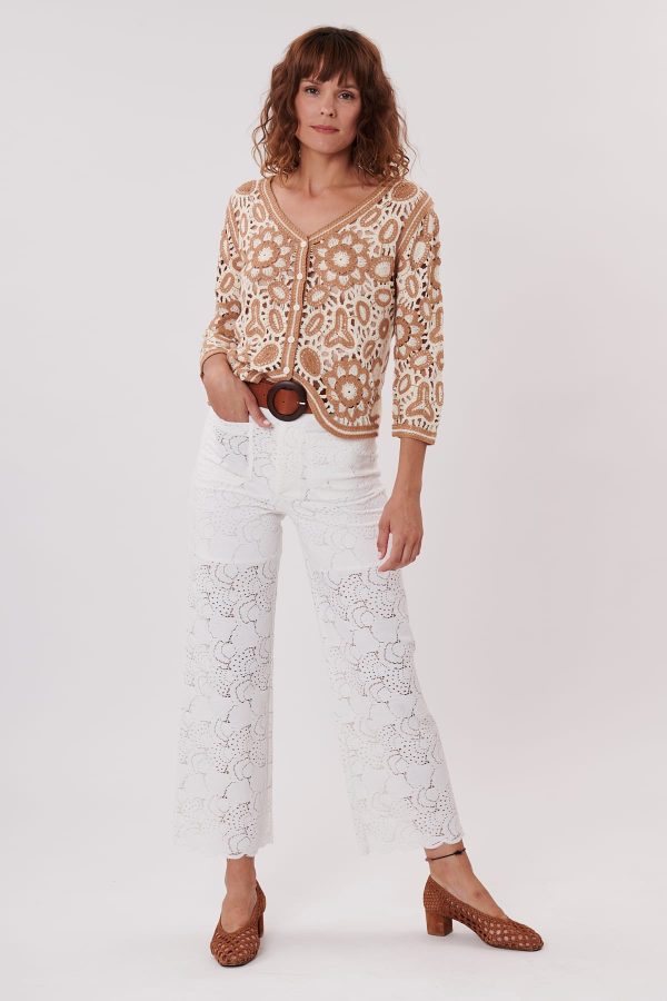 Pantalon droit en broderie anglaise PAISLEY - Image 3