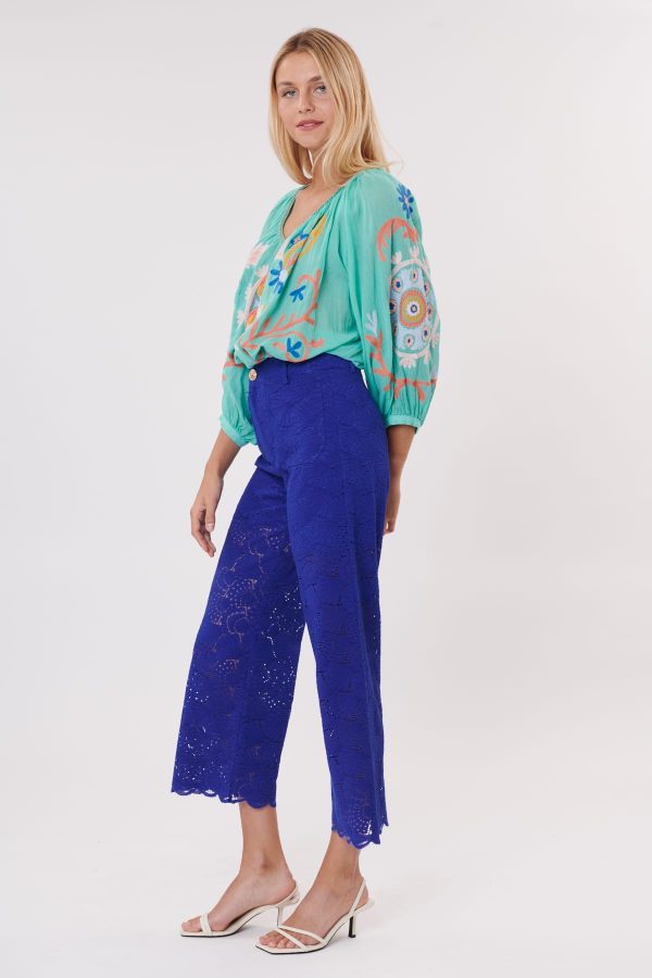 Pantalon droit en broderie anglaise PAISLEY - Image 7