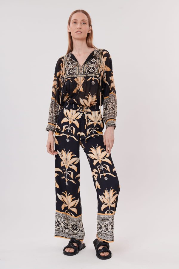 Pantalon large et ample imprimé PALISSY