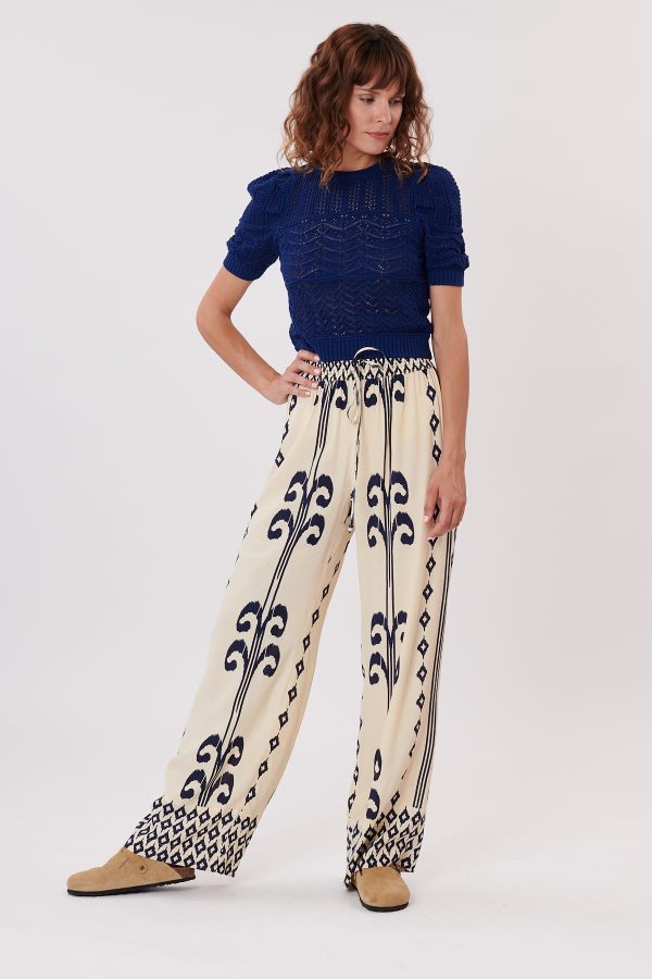 Pantalon ample imprimé taille moyenne PALOISE