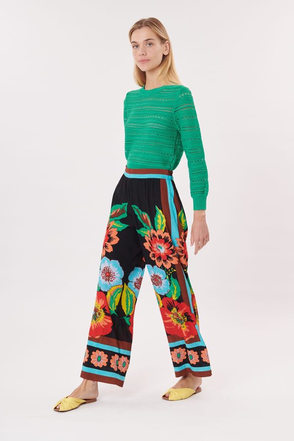 Pantalon ample imprimé fleuri PALOMA - Image 2