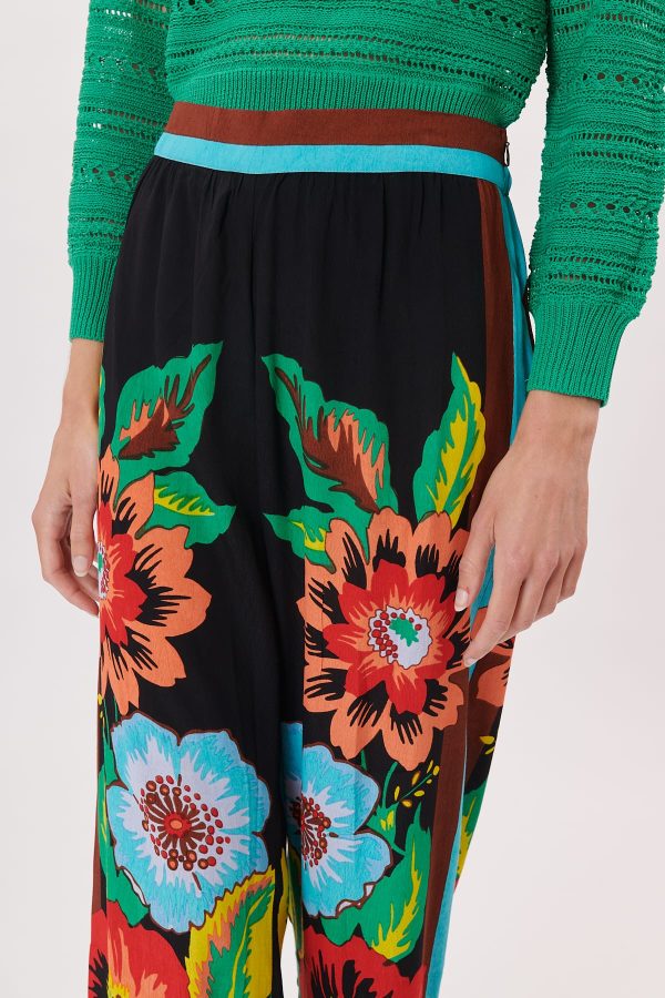 Pantalon ample imprimé fleuri PALOMA - Image 4