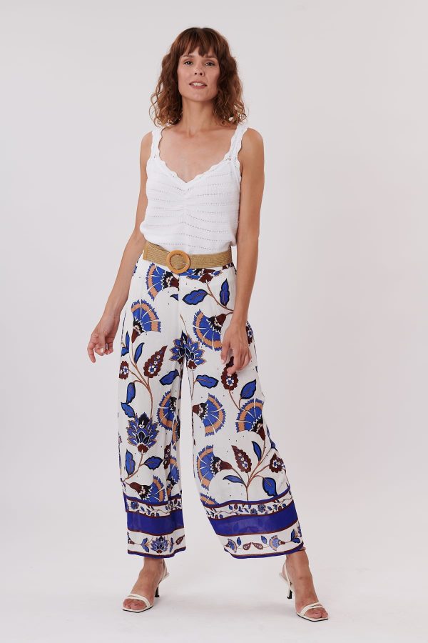 Pantalon ample imprimé taille élastique PALOMBE - Image 2
