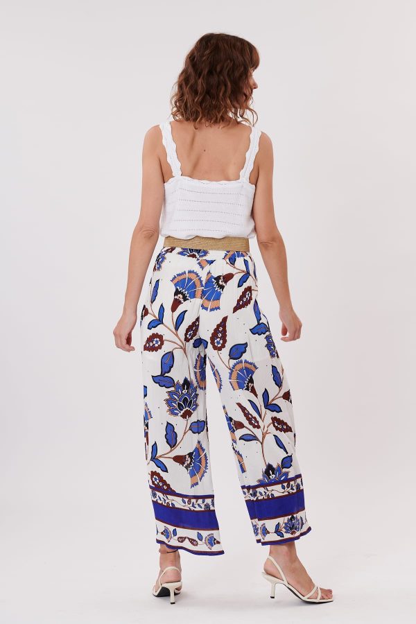 Pantalon ample imprimé taille élastique PALOMBE - Image 4