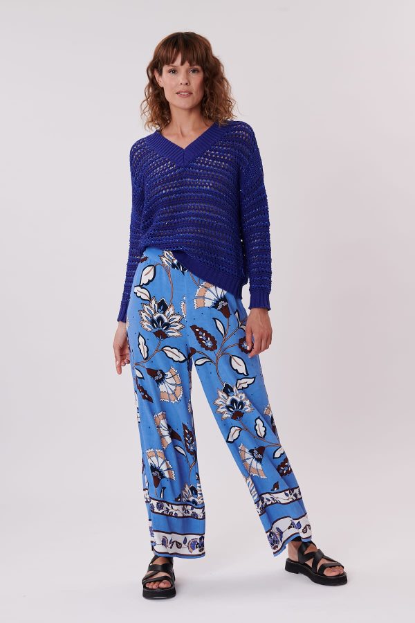 Pantalon ample imprimé taille élastique PALOMBE - Image 6