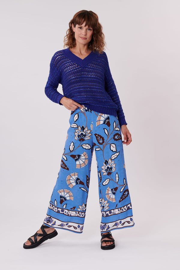Pantalon ample imprimé taille élastique PALOMBE - Image 7