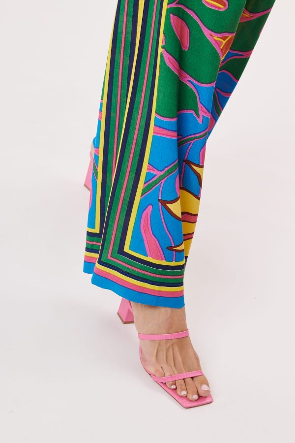 Pantalon ample imprimé et rayé PAULA - Image 4