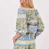 Short imprimé taille haute, ceinturé et broderies WALLYS - Image 3
