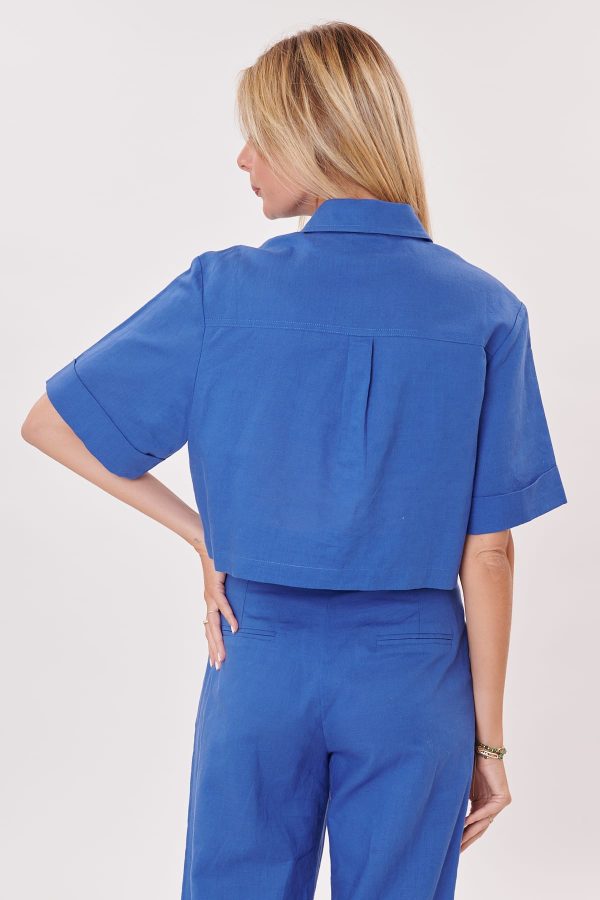 Veste chemise courte manches courtes YASMINE - Image 5