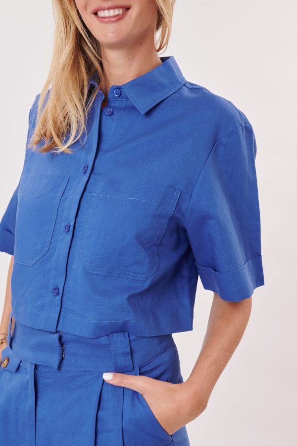 Veste chemise courte manches courtes YASMINE - Image 7