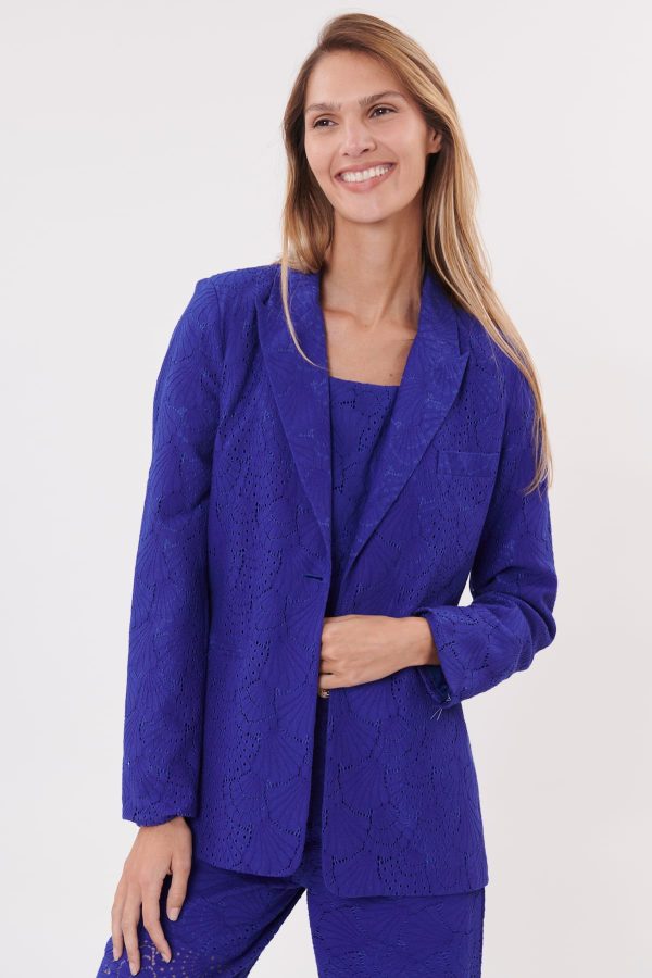 Veste longue en broderie anglaise manches longues YASNA - Image 6