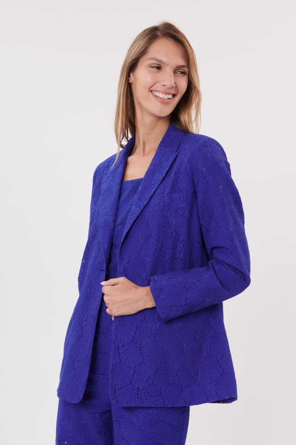 Veste longue en broderie anglaise manches longues YASNA - Image 7