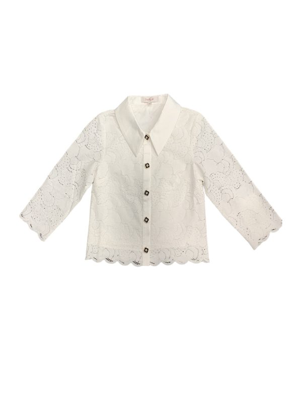 Chemise courtes broderies anglaises YELDA