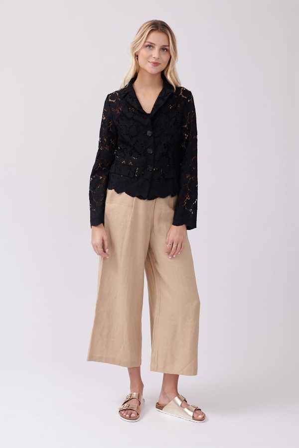 Veste chemise manches longues ajourée fleurs YOANA - Image 3