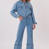 Veste en jean avec miroirs et petits trous YOLITA - Image 3