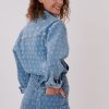 Veste en jean avec miroirs et petits trous YOLITA - Image 4