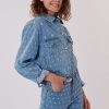 Veste en jean avec miroirs et petits trous YOLITA - Image 5