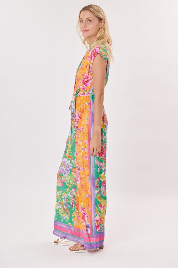 Combinaison imprimée floral col en V INDIA - Image 3