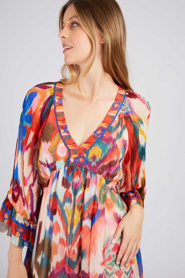 Robe courte imprimée fluide PACOTILLE - Image 2