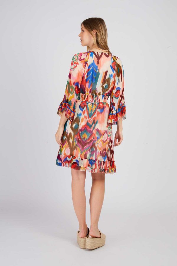 Robe courte imprimée fluide PACOTILLE - Image 4