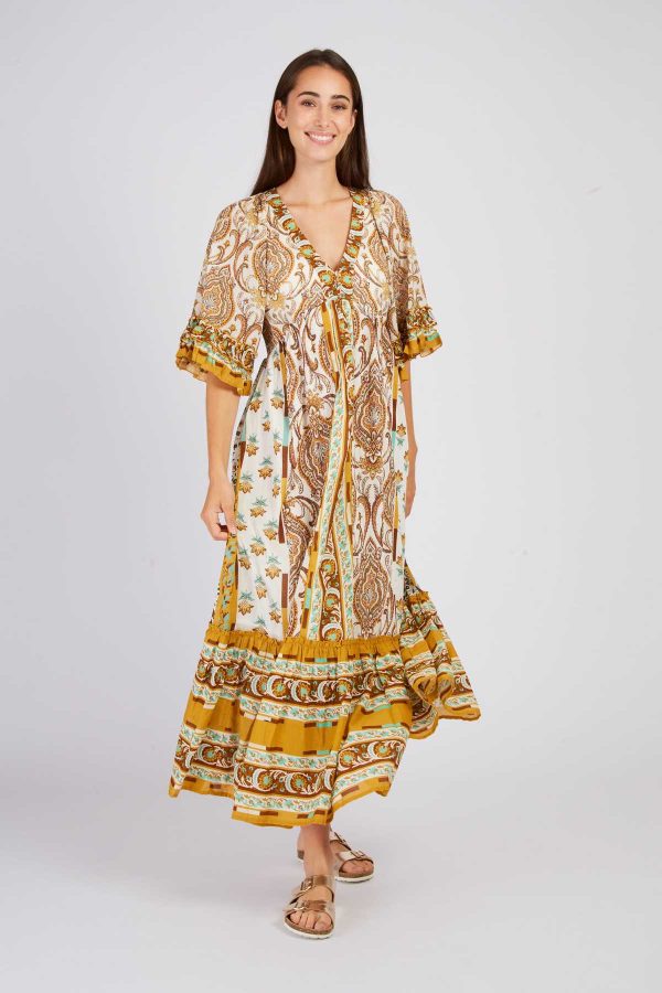 Robe longue imprimée PALMITA