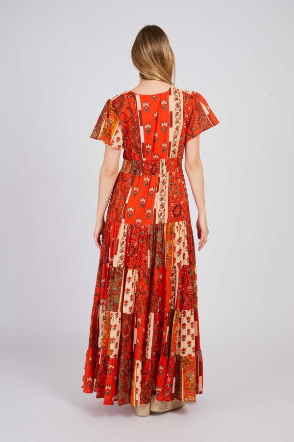 Robe longue imprimée patchwork PAPILLE - Image 3