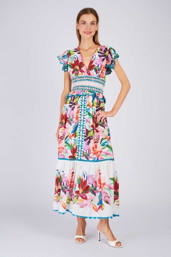 Robe longue imprimée PATSY