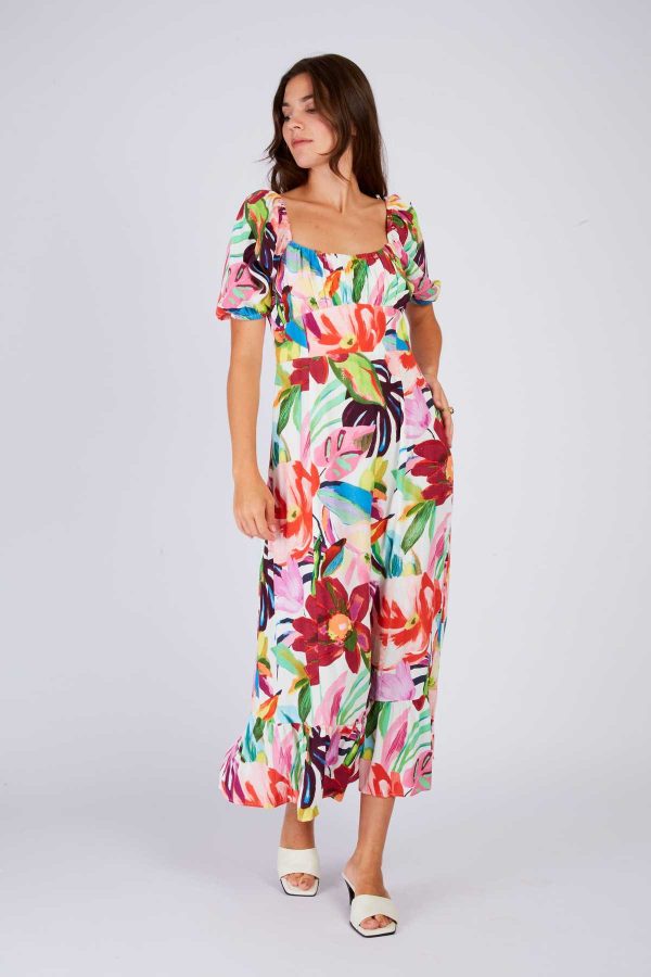 Robe mi longue imprimée PAULINE