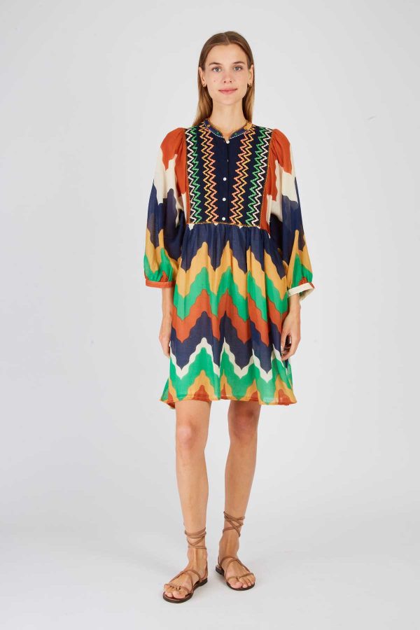 Robe courte imprimée PELOPONESE - Image 6