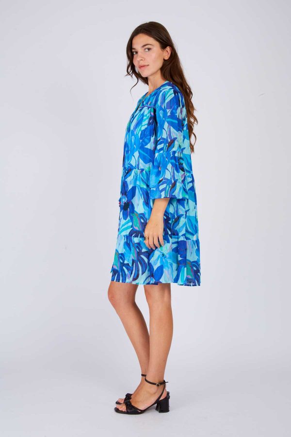 Robe courte evasée à motif floral PERMAYOU - Image 3