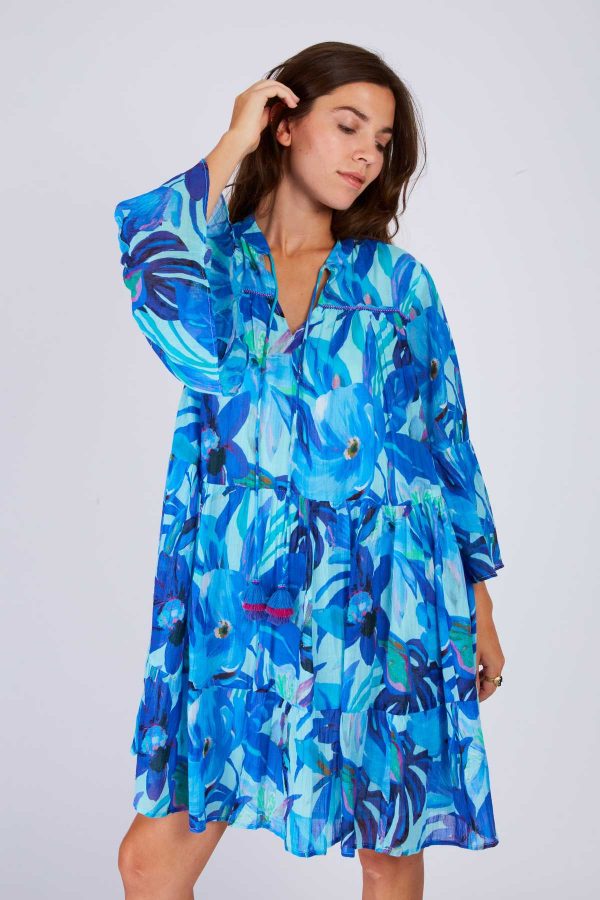 Robe courte evasée à motif floral PERMAYOU - Image 5