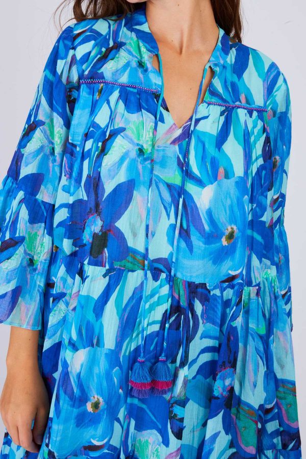 Robe courte evasée à motif floral PERMAYOU - Image 6