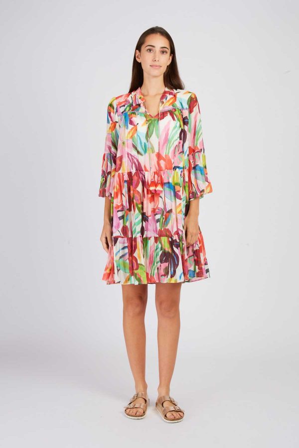 Robe courte evasée à motif floral PERMAYOU - Image 7