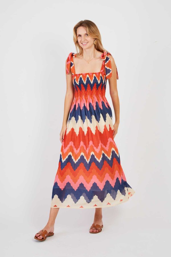 Robe longue nouée aux épaules PETALE