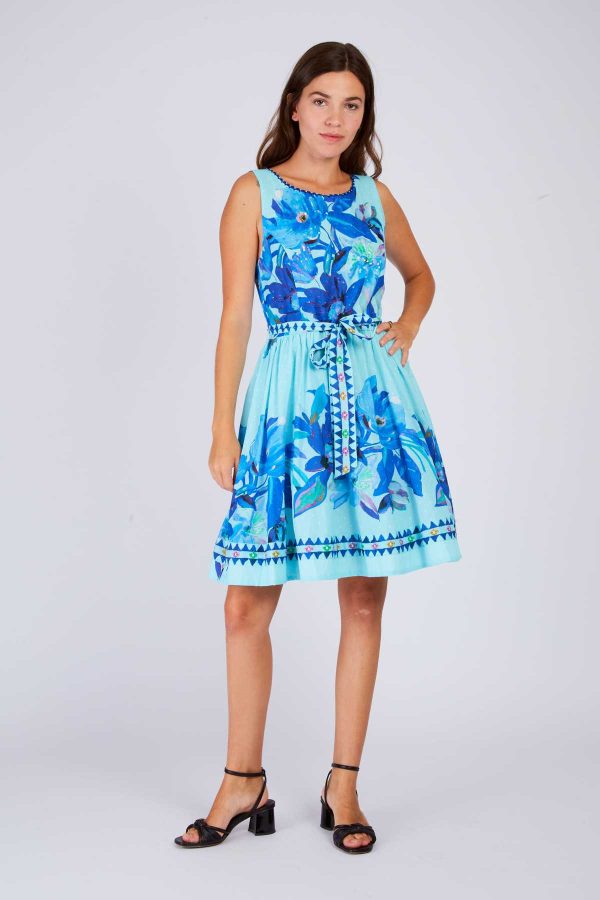 Robe courte imprimée POPPY