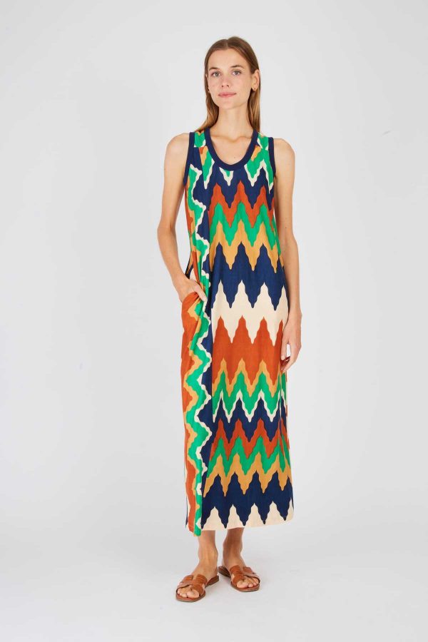 Robe longue imprimée PRISCIA - Image 5