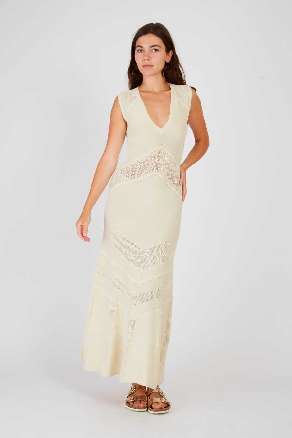 Robe longue unie en maille XANADU - Image 5