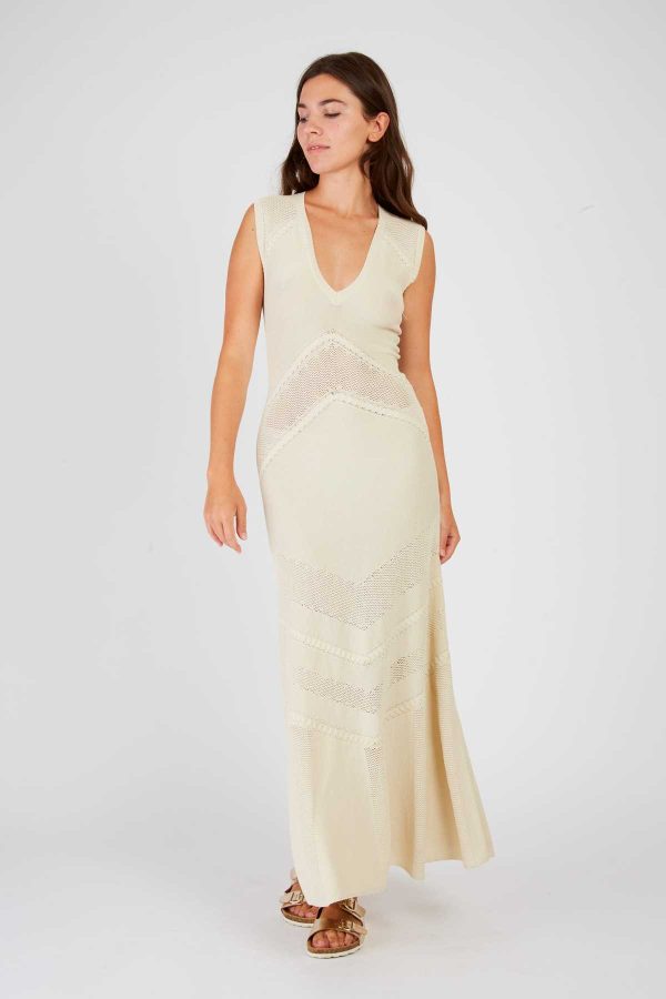 Robe longue unie en maille XANADU - Image 6