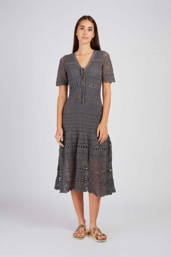 Robe longue unie en maille XIAMEN