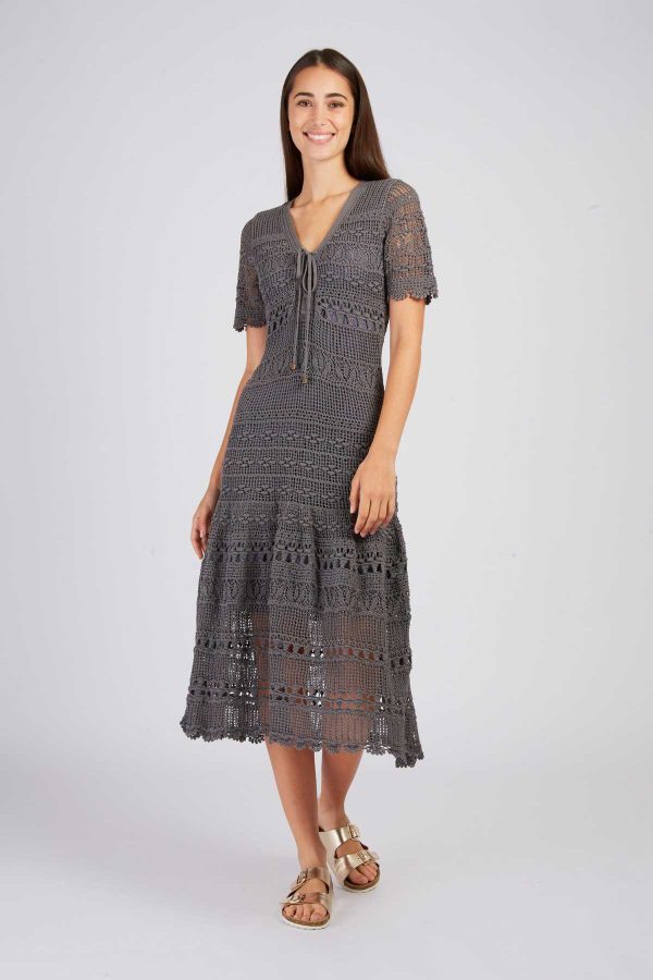 Robe longue unie en maille XIAMEN - Image 2